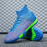 Chaussures de football professionnelles FG pour hommes, en tricot tissé, semelle TPU durable, pour terrain ferme, toutes saisons, vente directe usine