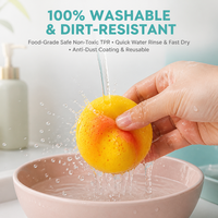 Jouet Squishy Orange Mandarine Doux à Presser, Fruit d'Agrumes Anti-Stress avec Porte-clés et Pochette Transparente pour Enfants et Adultes – Vente au Détail