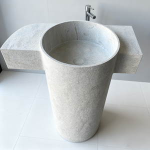 Vente directe en magasin, lavabo vertical pour le lavage des mains, lavabo intégré personnalisé en acrylique, pierre artificielle - Product Image 1