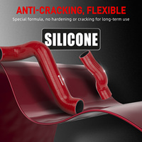 Tuyau de radiateur supérieur et inférieur en silicone BEVINSEE pour BMW E46 M52tu M54 M56 Rouge