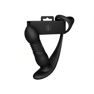 Vibrateur anal en silicone rechargeable par USB pour hommes, avec trois anneaux rétractables, de la marque AliExpress Prostate Plug. - Product Image 1