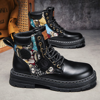 Mode transfrontalière bottes pour hommes nouvelles bottes courtes à grosse tête bottes rhubarbe