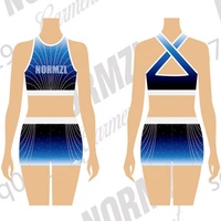 Haut court scintillant en strass pour cheerleading, tenue d'entraînement pour équipe de cheerleading, vêtements de danse d'académie, sublimation de haute qualité, vêtements de sport