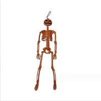 Envío Directo Transfronterizo, Esqueleto de Plástico de 40 cm Estilo Europeo para Halloween, Colgante de Calavera Humana, Articulado y Fácil de Montar