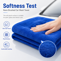 Serviette en microfibre nano-nappée 400 GSM avec logo personnalisé, vente en gros d'usine, OEM, chiffon de detailing pour le retrait de revêtement céramique et la finition finale