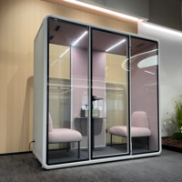 Cabine de réunion insonorisée modulaire pour bureau, cabine acoustique pour discussion d'équipe, cabine isolante pour téléphone