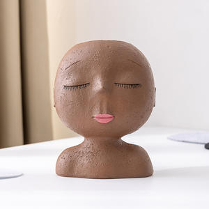 Spedizione gratuita manichino arte modellazione vaso di fiori verde resina succulenta vaso di fiori ornamento per bambole da scrivania - Product Image 3