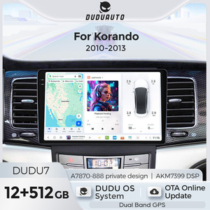 DUDUAUTO per <span class=keywords><strong>SsangYong</strong></span> <span class=keywords><strong>Korando</strong></span> 2010-2013, Sistema Multimediale Android Modificato con Navigazione Bluetooth, Car-play e Schermo Retrovisore - Product Image 2
