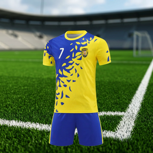 Maillot de football personnalisé RUIWO pour homme, 100 % polyester respirant, col rond, manches courtes, uniforme de football d'été, impression numérique rapide - Product Image 2