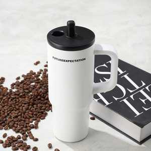 <b>Coffee</b> Car Tumbler 720ml Stainless Steel <b>Double</b> <b>Wall</b> Vacuum Travel <b>Cup</b> with Handle and Straw Lid - Product Image 1