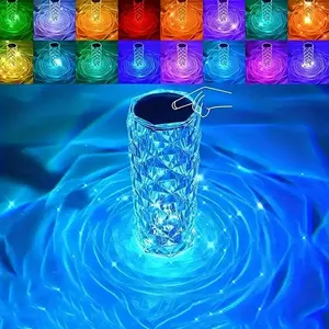 cheap price led light up roses nite flower rice decorative rose light in glass dome table lamp