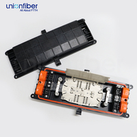 Boîtier de Jonction Fibre Optique Horizontal Extérieur Étanche IP68 24 Cœurs pour Projet FTTH, 24 Ports, Noir Personnalisé, Fermeture Mécanique à Vis pour Réseau