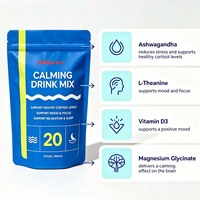 Mélange de Boissons Apaisantes OEM/ODM : Limonade Framboise avec Ashwagandha, L-Théanine, Glycinate de Magnésium – Favorise des Niveaux Sains de Cortisol