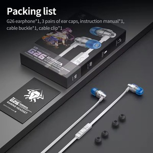 PLEXTONE G26 <b>Gaming</b> Earphones with Dual Audio Drivers, In-line Mic and Volume <b>Control</b> for TYPE-C 3.5MM and Phone Pc xbox ps4 - Product Image 2