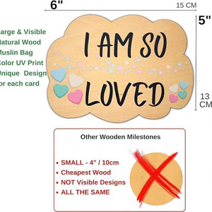 Cartes mensuelles en bois pour les étapes importantes du nouveau-né, panneau commémoratif du premier mois de vie du bébé, plaque en bois pour les étapes importantes. - Product Image 5