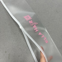 Sacs d'emballage en plastique transparent personnalisés d'extension de cheveux de perruque pour des faisceaux paquet de cheveux personnalisé avec le logo de la marque