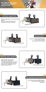 Plaquettes de frein à disque de vélo Riderace plaquettes de frein à disque hydrauliques semi-métalliques pour SRAM AVID HAYES <span class=keywords><strong>Magura</strong></span> formule pièces de cyclisme - Product Image 3