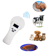 Lector de Microchip RFID HDX FDX-B/FDX-A de 134.2khz, Escáner de Identificación, 20,000 Registros, Etiqueta de Oreja de 30mm para Bovinos/Ganado/Vacas Lecheras/Ovejas/Cabras