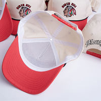 Casquette de baseball en coton personnalisée à 5 panneaux, style structure, avec logo brodé 3D, pour homme, modèle Goras, avec corde, pour le golf