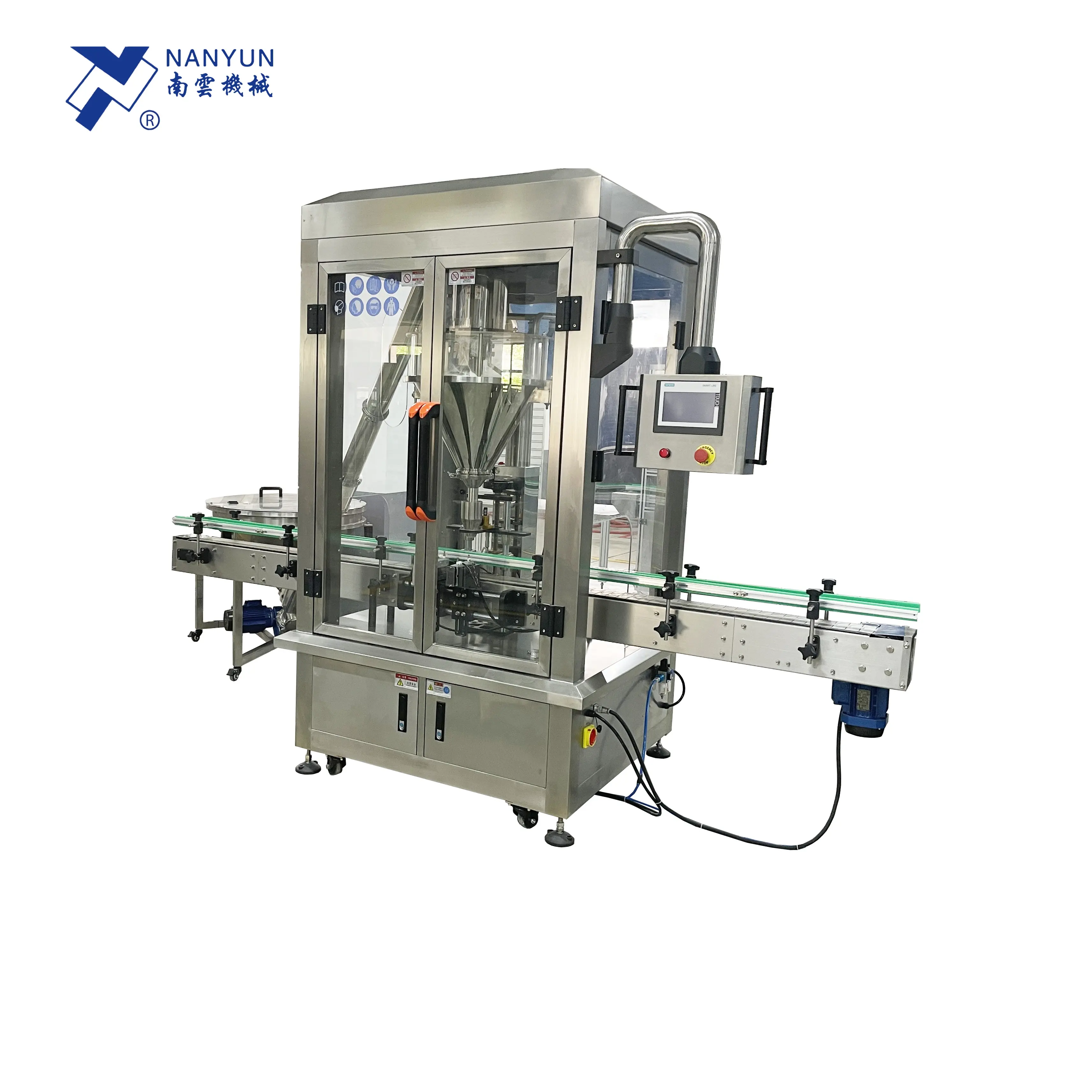 NY-8800 1 Gallon gas containing straight line 10 litres juice wine injection cups powder filling machine supplier