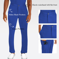 Aanpassen Logo En Kleuren Medische Uniform Sets Voor Mannen 91% Polyester + 9% Spandex V-Hals Chirurgische Pakken Scrub Kleding