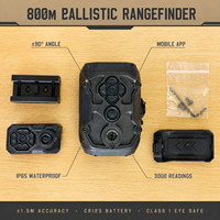 Télémètre laser de chasse 800 m avec application balistique, mesure d'angle, écran OLED pour le tir et la mesure de distance