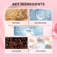 60 patchs patchs pour les yeux pour les cernes anti-rides hydratant caféine Pdrn masque rétinien sous les yeux