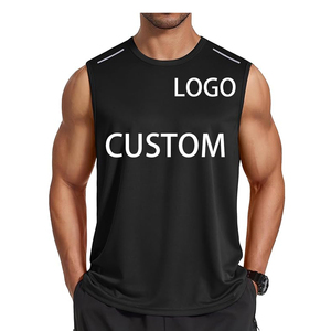 Canotta Sportiva da <span class=keywords><strong>Uomo</strong></span> Personalizzata per Palestra, in Poliestere Traspirante, Tinta Unita, Senza Maniche, per Corsa e Allenamento, con Spalle <span class=keywords><strong>Larghe</strong></span> - Vendita all'Ingrosso - Product Image 1