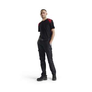 BLAKLADER - 337910429956L T-shirt Noir/Rouge-EAN 7330509604649 T-SHIRTS DE TRAVAIL ET POLO - Product Image 3