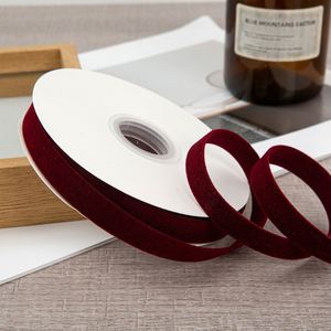 Ruban en velours double face de haute qualité et luxueux, 5/10/15 mm, pour la fabrication de bijoux et de nœuds pour cheveux, 10 yards/rouleau - Product Image 2