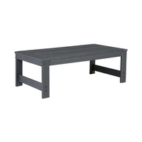 Table de jardin en HDPE pour l'extérieur, résistante aux UV et à l'eau, table basse moderne pour balcon, terrasse, cour, design à profil bas
