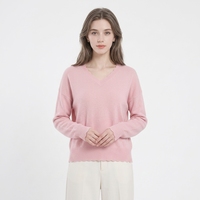 Pull léger à col rond pour femme en cachemire 100% personnalisé, tricoté à la machine Stoll allemande, luxe discret, vente en gros OEM