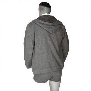 Sudadera con capucha para hombre de fibra de plata sólida con cremallera, teñido liso, protección contra la radiación EMF, bloqueo de radiación 5G, tela Faraday, para primavera - Product Image 3