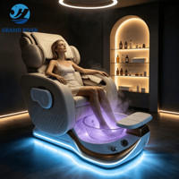 Fauteuil de Pédicure Moderne Luxe avec Massage Électrique et Circulation d'Eau Automatique, Dossier Incliné, Massage Complet pour Salon de Manucure