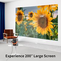 Portable Mini Home Entertainment Projecteur LED Batterie 2K Résolution Dortoir Étudiant Bureau Conférences Chambres US