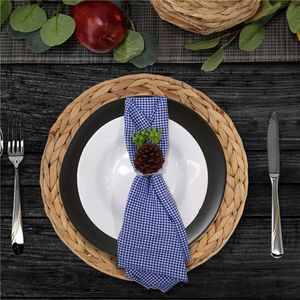 Chargeurs Et Plaques Pour Artisanat Chargeur Plaque Fantaisie Fois Bon Grec Gris Enfants Dentelle Faire Plaine Rétro En Vrac En Rotin Tissé 13 Pouces Brun - Product Image 4