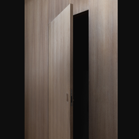 Porte encastrée dissimulée avec panneau en bois pour chambre et bureau à domicile – Décoration intérieure moderne pour rénovation