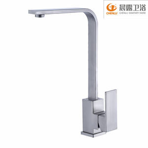 Robinet de cuisine Chenlu en acier inoxydable, monocommande, à poser sur comptoir, avec cartouche céramique moderne, installation facile - Product Image 5