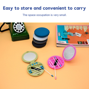 Petit distributeur portable de <span class=keywords><strong>coton</strong></span>-<span class=keywords><strong>tige</strong></span> de <span class=keywords><strong>voyage</strong></span> avec couvercle Conteneurs de stockage en silicone pour petits articles Boîte de <span class=keywords><strong>coton</strong></span>-<span class=keywords><strong>tige</strong></span> - Product Image 4