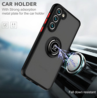 Étui de téléphone de luxe mat avec béquille magnétique intégrée à 360° pour iPhone Samsung A34 A54 MOTO E14/MOTO G04/Moto G04s/ZTE A34 A35