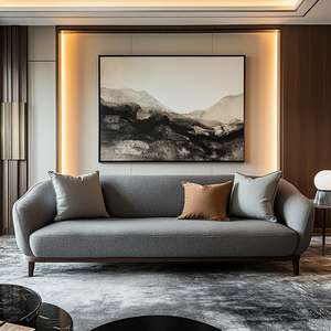 ชุดโซฟาห้องนั่งเล่นหรูหราสไตล์อิตาลีโซฟาแบบแบ่งส่วนทำจากผ้าเกรดสูงทันสมัยสำหรับโรงแรมห้องโถงวิลล่าอพาร์ทเมนท์ - Product Image 5