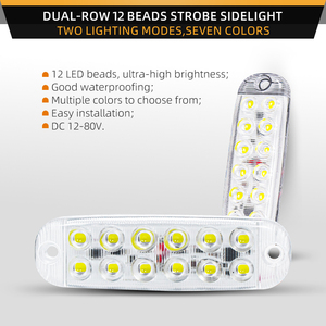 12 <span class=keywords><strong>Led</strong></span> xe tải Side Marker ánh sáng độ sáng cao nhấp nháy đèn 12 đến 80V Strobe tailer Đèn Xe Máy Strobe ánh sáng - Product Image 4