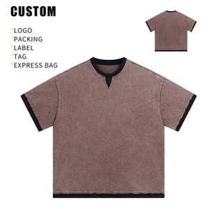 เสื้อยืดโอเวอร์ไซส์สตรีทแวร์คุณภาพสูง ผ้าฝ้ายถัก 100% ขายส่ง เสื้อยืดพิมพ์ลายวินเทจเนื้อหนา สำหรับผู้ชาย สั่งทำได้ - Product Image 3