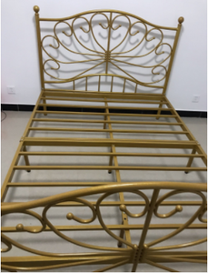 Hiện Đại Wrought Sắt Hình Trái Tim Khung Kim Loại Giường/Mạnh Mẽ Đơn Giường Sắt/Phòng Ngủ Thiết Kế Mới Nhất Vuông Ống Đơn Thép Giường - Product Image 5