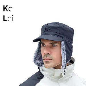 Winter Ushanka Hat Korean Warm Cotton-padded Hat Cold-proof Thickened Female Male Winter Cycling Water Proof-hats With Earflap