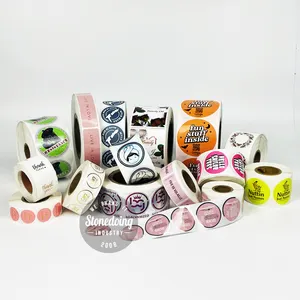 Etiqueta de embalaje impermeable para cosméticos, etiqueta de botella de champú, rollo de Pegatinas transparentes, etiquetas de impresión