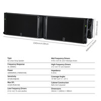 Altavoz de Línea de Rango Completo DBK K2 Dual de 12 Pulgadas, Equipo de Sonido Activo Personalizable, Sistema PA con Amplificador Integrado de 1800W
