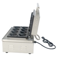 HT-12B peralatan dapur industri pembuat wafel Mini anti-lengket komersial 8 buah untuk hotel dan restoran