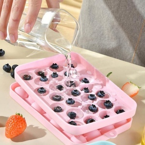 Großhandel 25er Silikon-Eiswürfelform rund, leicht zu entformen, Mini-Kreis-Eiswürfelform, Silikon-Eiskugelform - Product Image 3