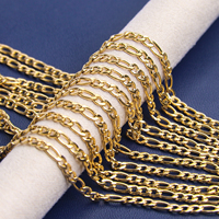 Chaîne Figaro personnalisée en gros JUSNOVA, 20 pouces, chaînes pour femmes, bijoux en acier inoxydable, chaînes classiques pour la fabrication de bijoux